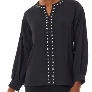 Ming Wang metallic trim tunic NWT Size M